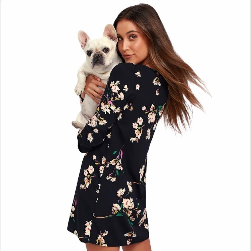 Lulus Herbaceous Babe Floral Print Shift Dress